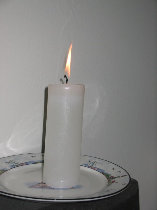 Never leave a burning candle unattended!