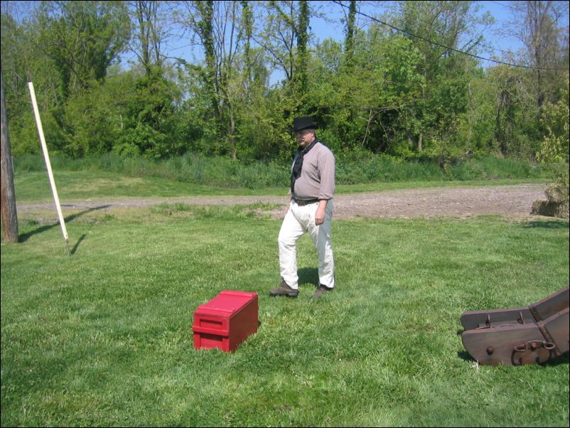 Wayne Thompson,<br>guarding the Ammo box